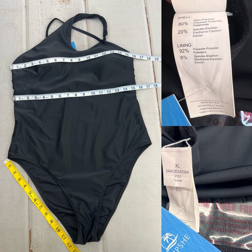 NWT Women's Asymmetrical Cutout One Piece Swimsuit SIZE XL - Picture 16 of 16